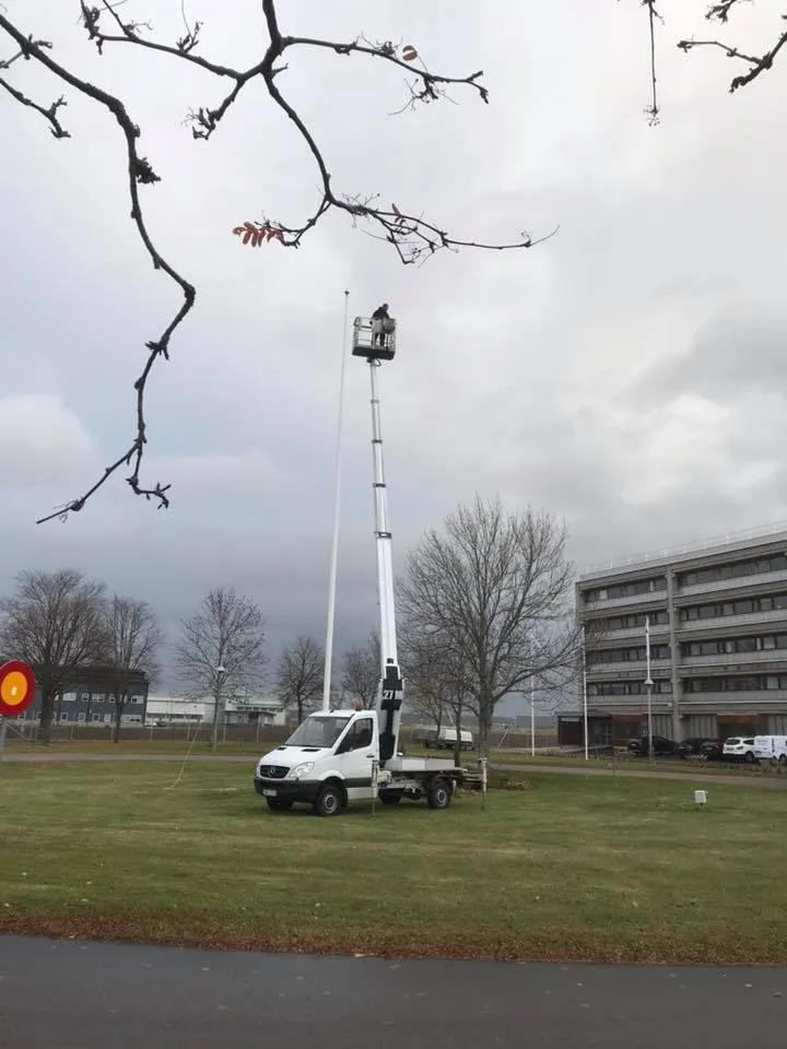 Anläggningsarbete vid kontorshus i Uppsala
